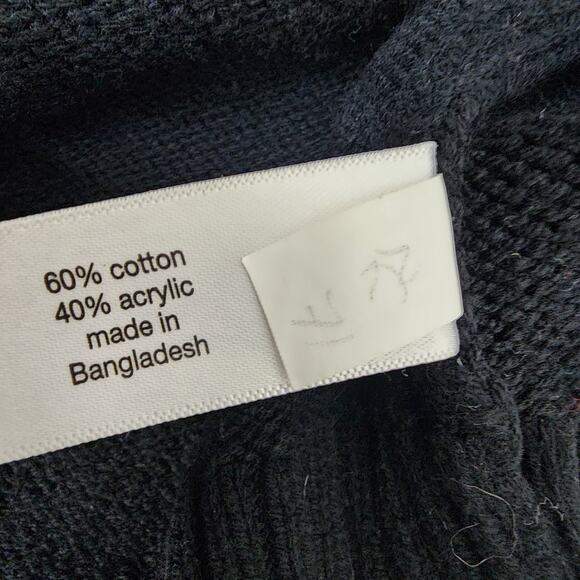 Lane Bryant Sweater Womens 22/24 Black Blue Red Fair Isle Jacquard Knit Crewneck - Picture 9 of 11